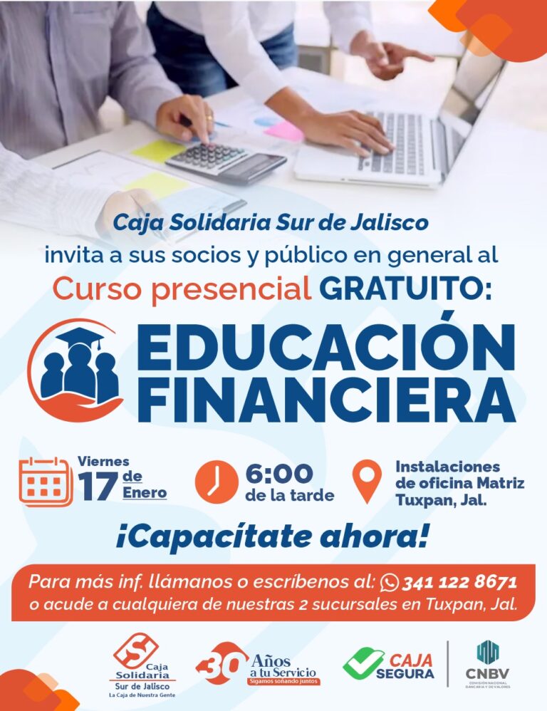 CURSO Educación Financiera Caja Solidaria Sur de Jalisco